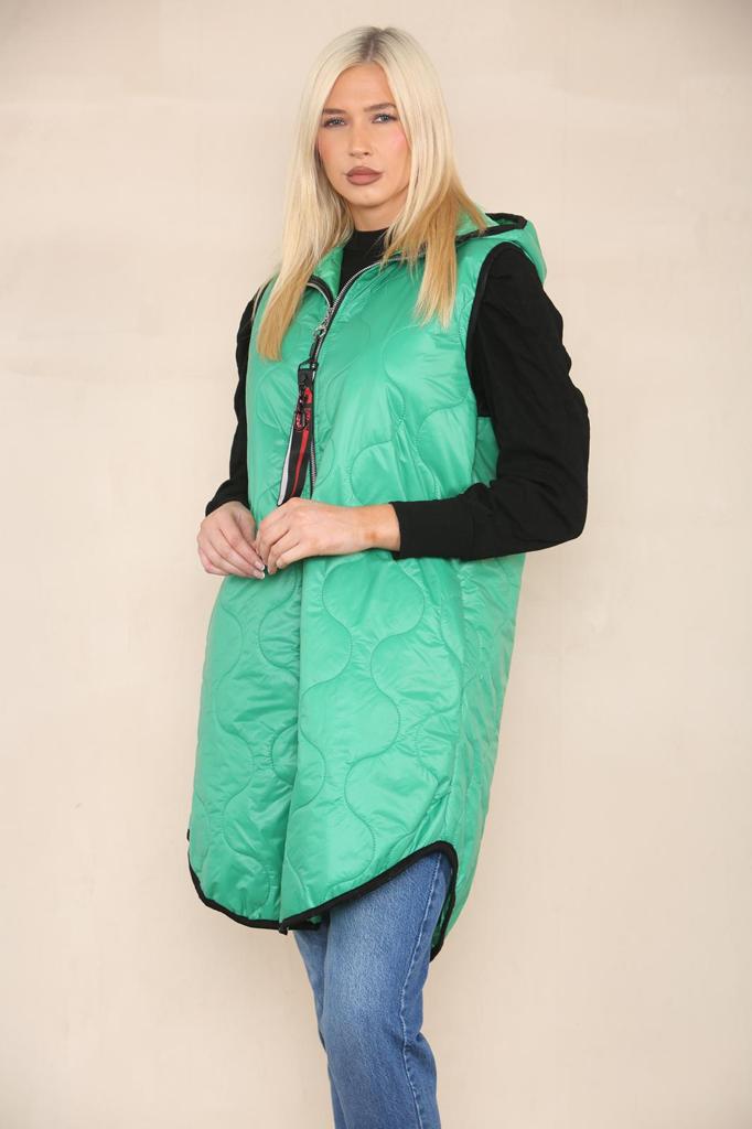 Quilted Padded Puffer Hooded Gilet