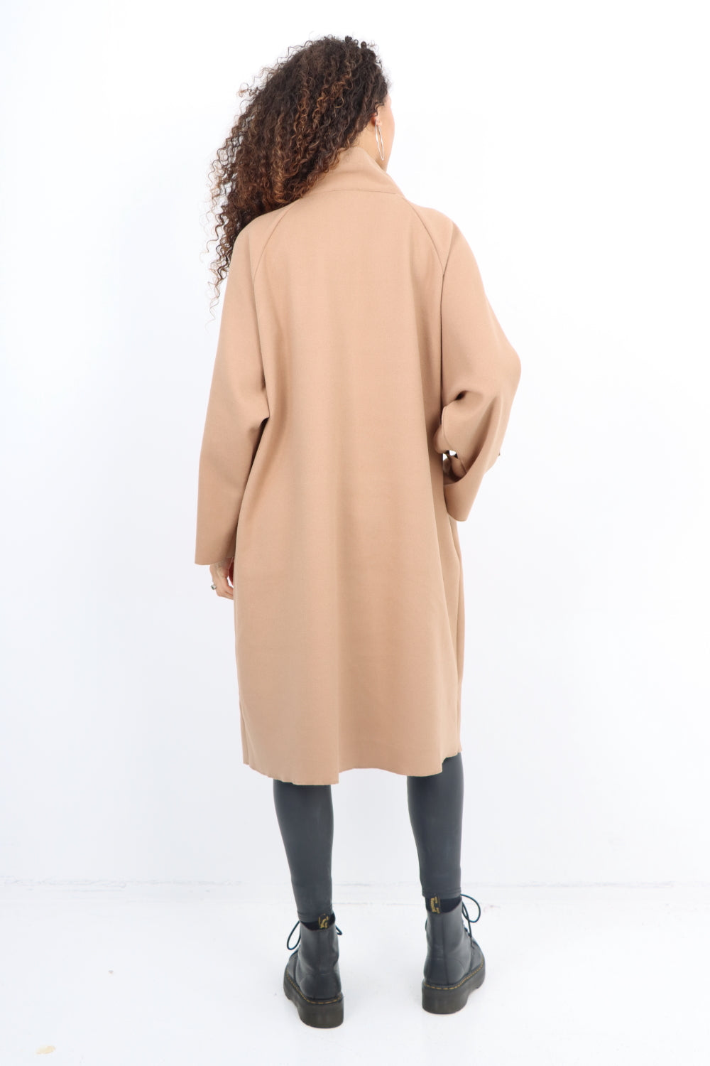 Italian Buttoned High Neck Longsleeve Coat