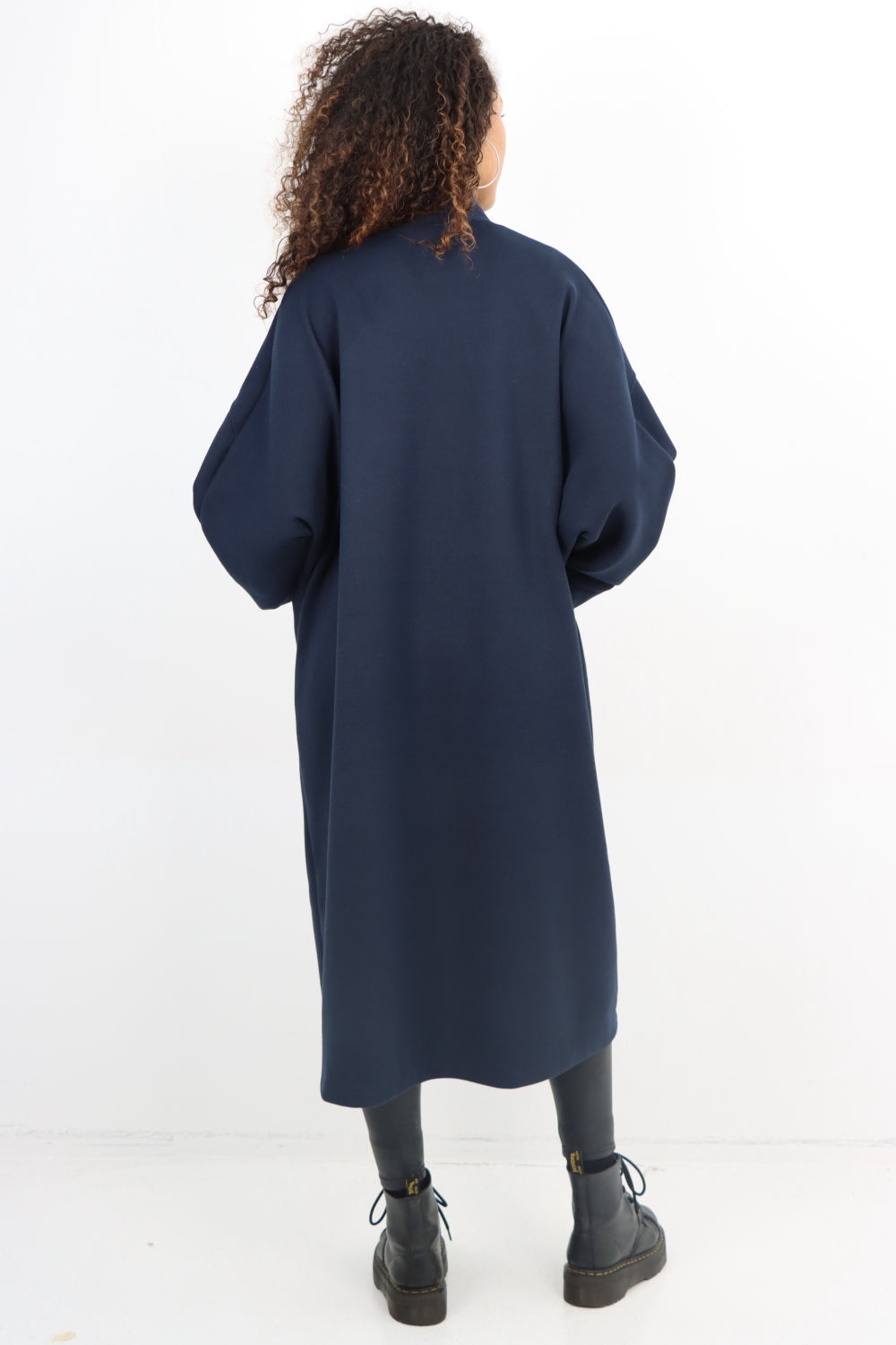 Italian Longsleeve Front Pocket Waterfall Coat