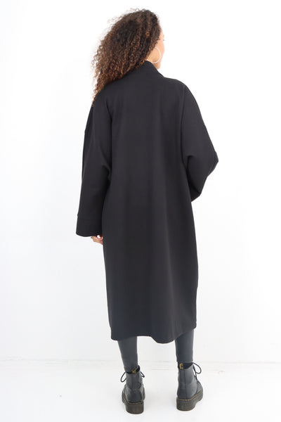 Italian Longsleeve Front Pocket Waterfall Coat