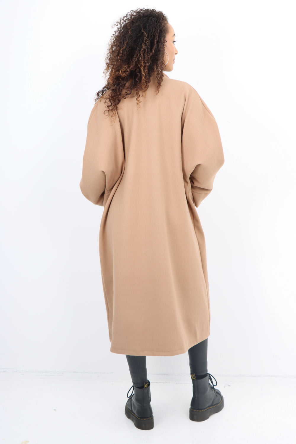 Italian Longsleeve Front Pocket Waterfall Coat