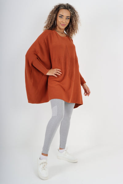 Italian 3D Star Print Oversized Poncho