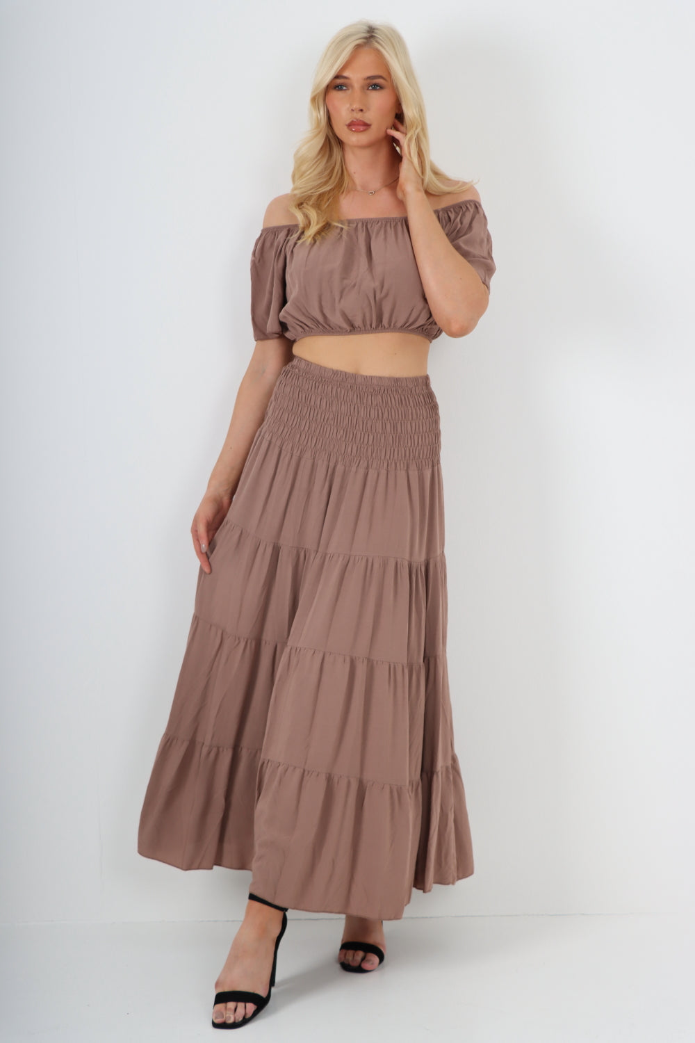 Maxi skirt and bardot top hotsell