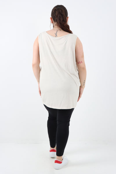 Italian Long Strap Ring Vest Top