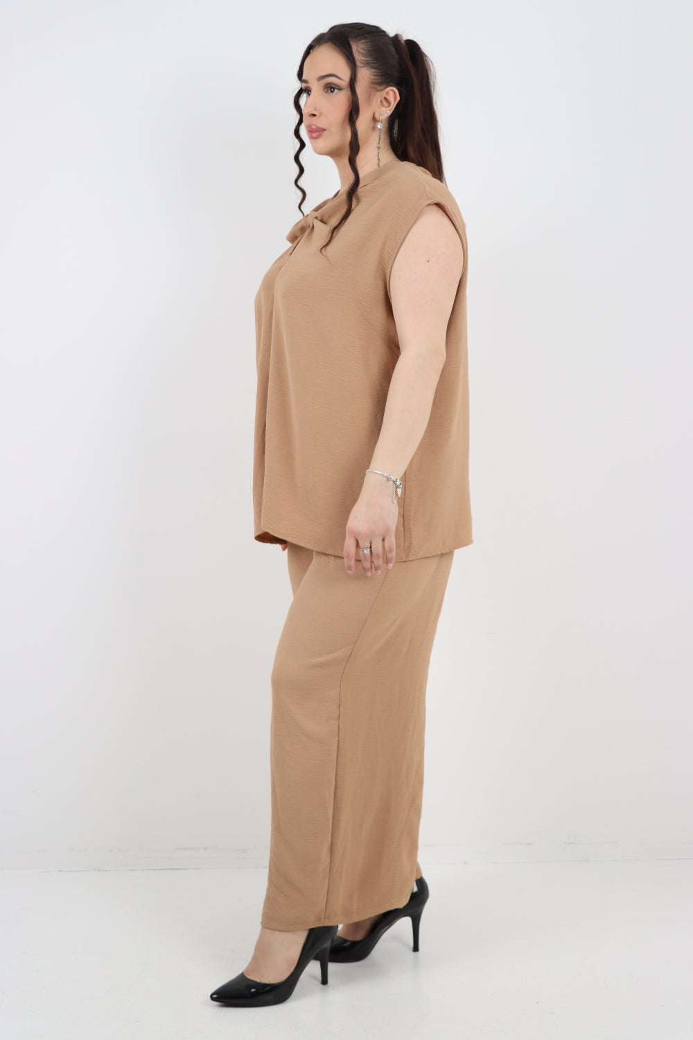 Italian Tie Back Bow Top and Trouser Co Ord Set