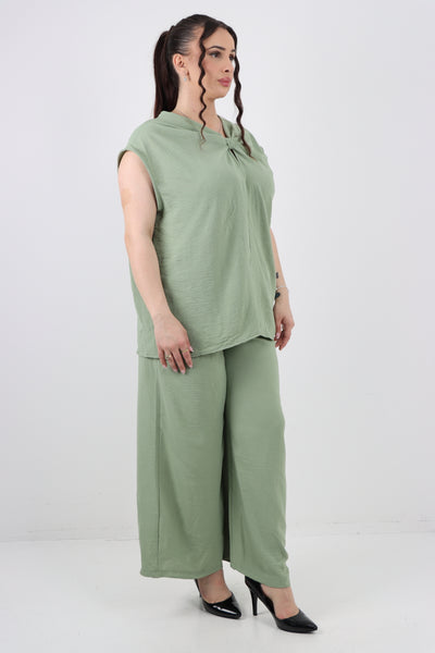 Italian Tie Back Bow Top and Trouser Co Ord Set