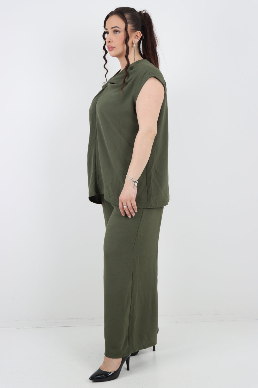 Italian Tie Back Bow Top and Trouser Co Ord Set