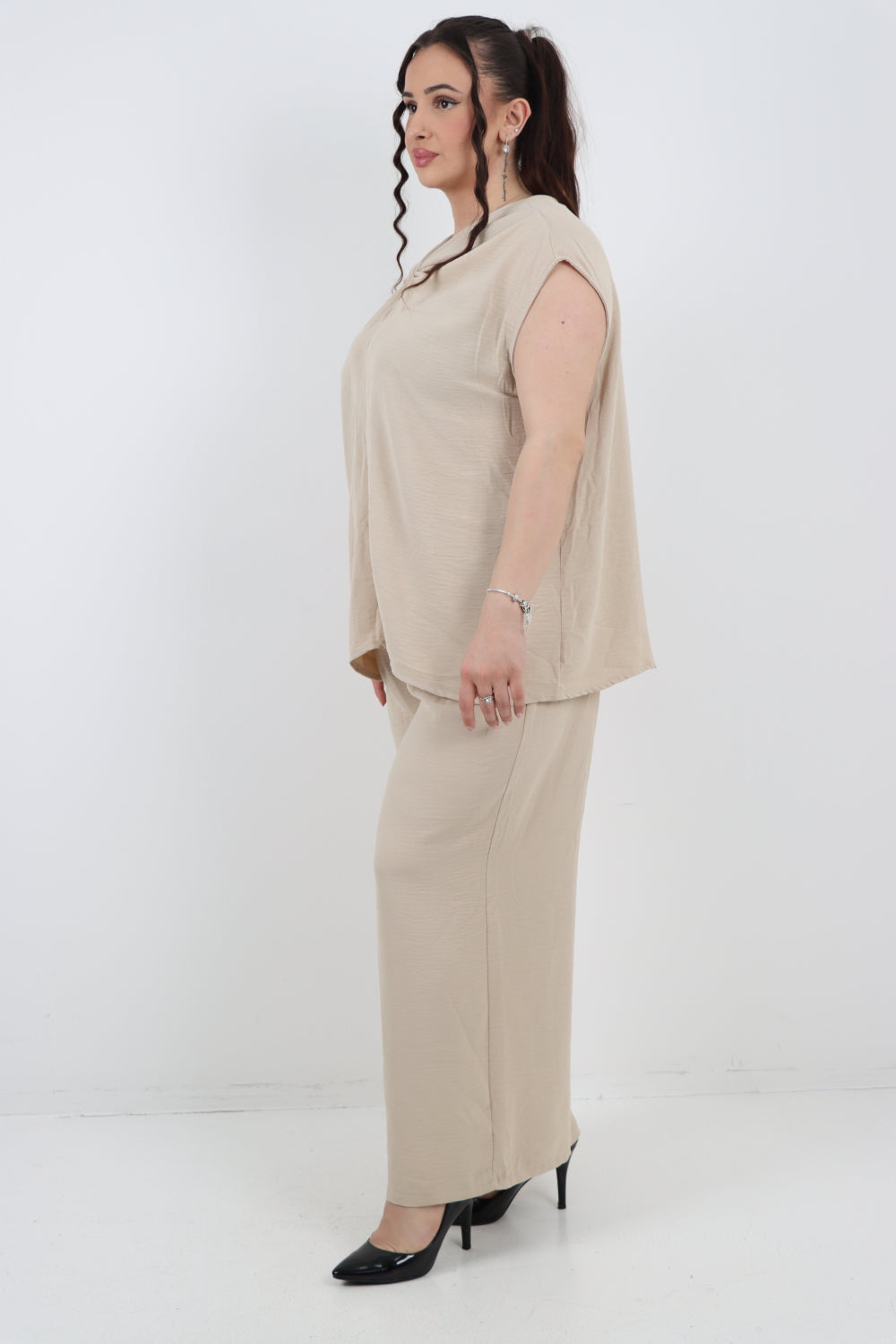 Italian Tie Back Bow Top and Trouser Co Ord Set