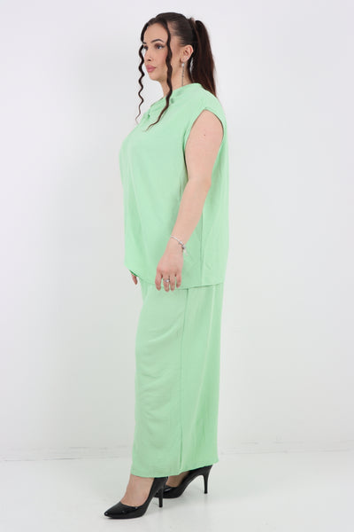 Italian Tie Back Bow Top and Trouser Co Ord Set