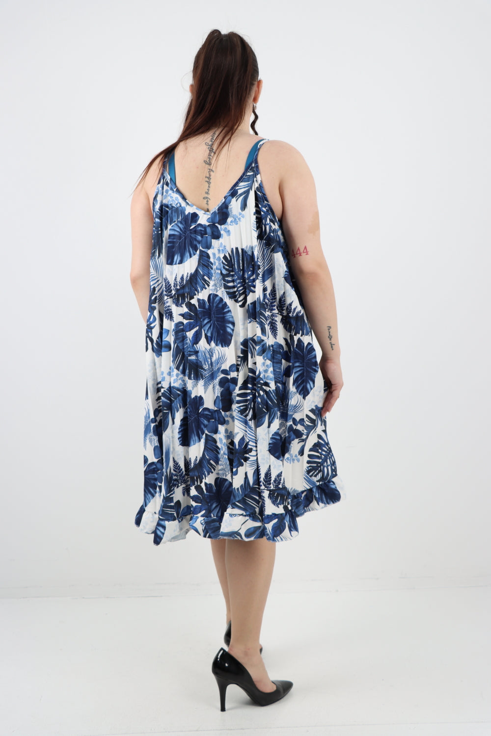 Italian Monstrea Print Sleeveless Swing Dress