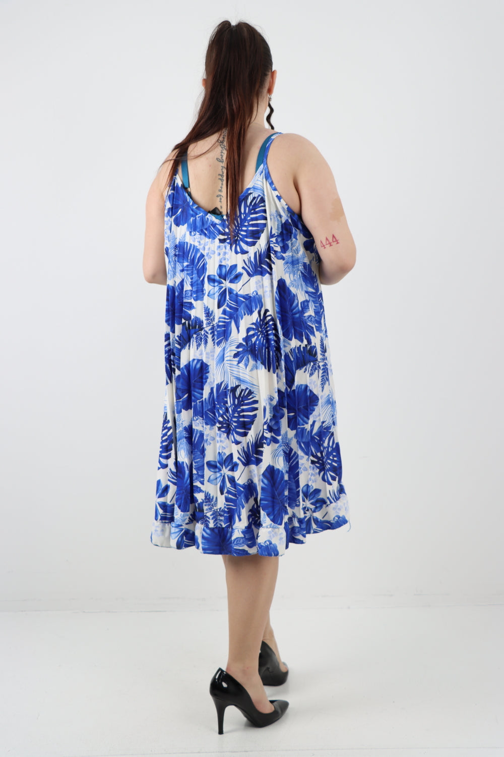 Italian Monstrea Print Sleeveless Swing Dress