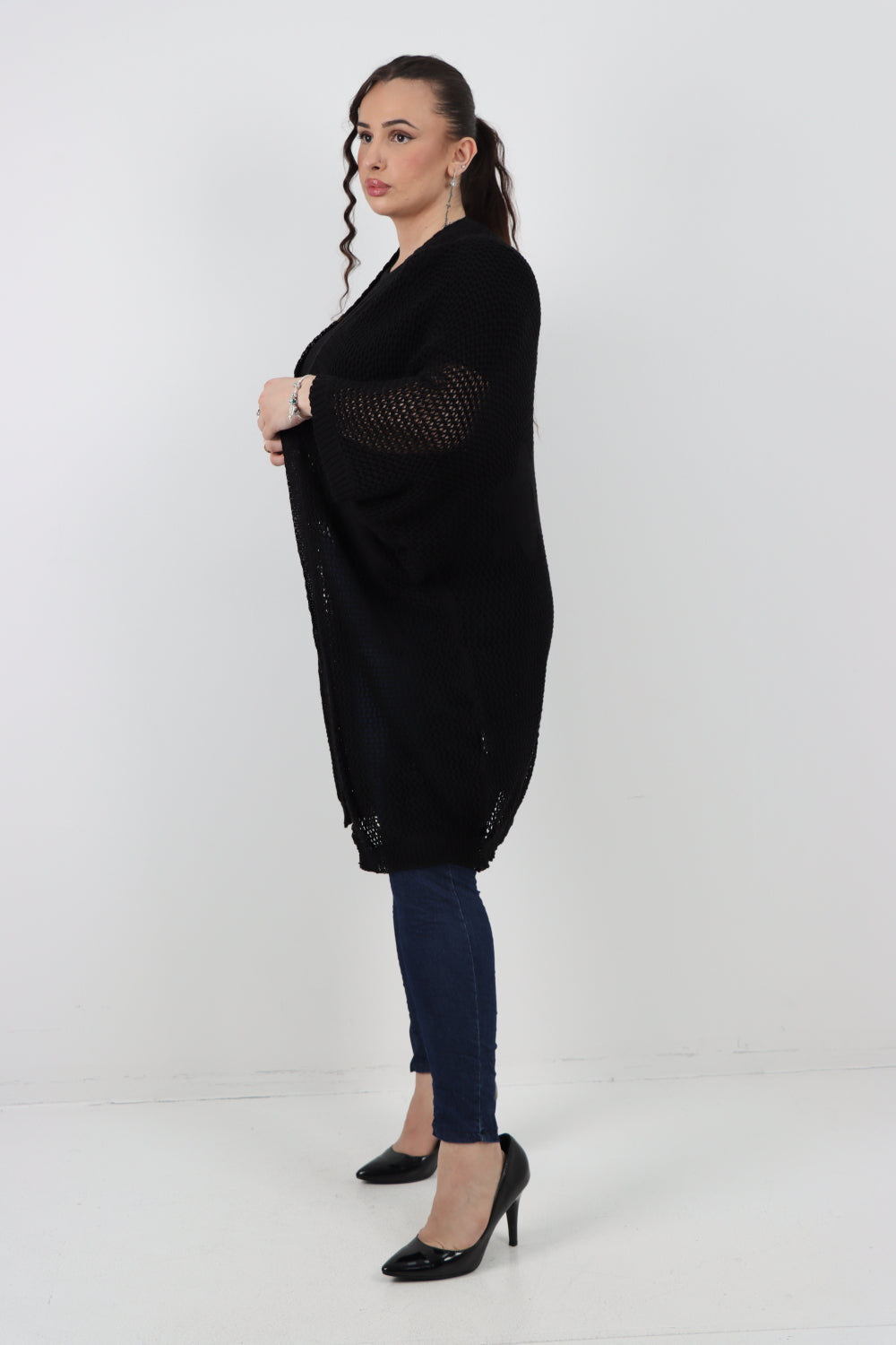 Italian Oversized Chunky Knitted Open Front Cardigan