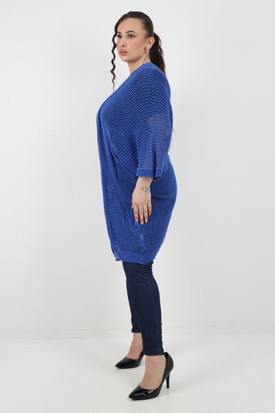 Italian Oversized Chunky Knitted Open Front Cardigan