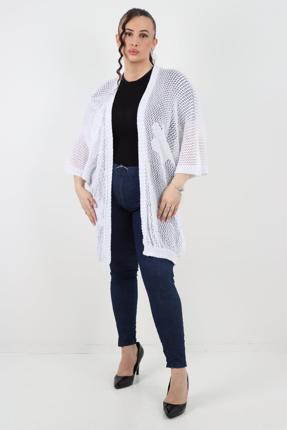 Italian Oversized Chunky Knitted Open Front Cardigan