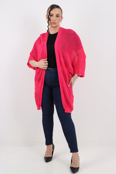 Italian Oversized Chunky Knitted Open Front Cardigan