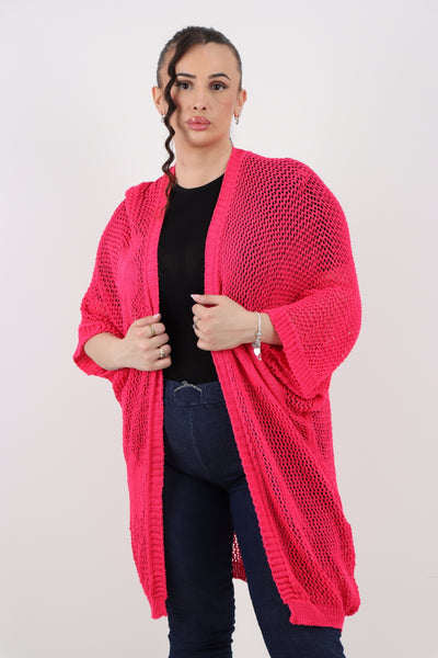 Italian Oversized Chunky Knitted Open Front Cardigan