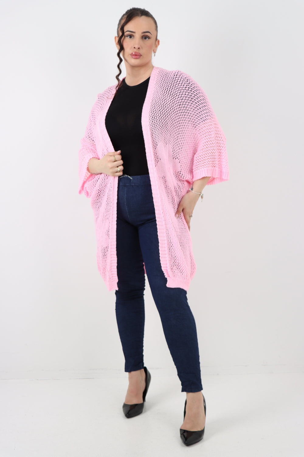 Italian Oversized Chunky Knitted Open Front Cardigan