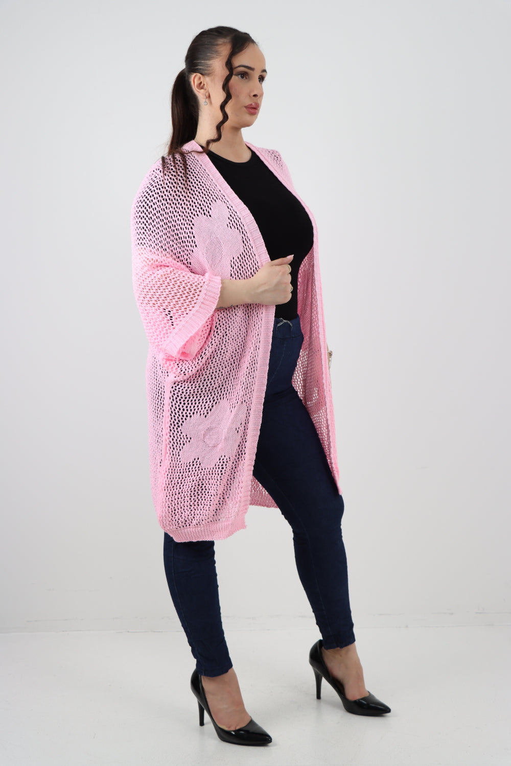 Italian Oversized Chunky Knitted Open Front Cardigan