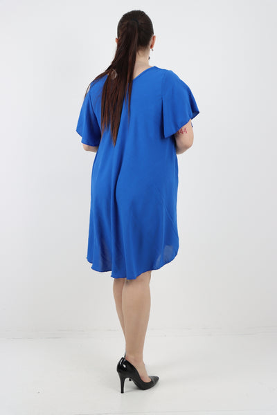 Italian Plain Short Sleeve Tunic Dress