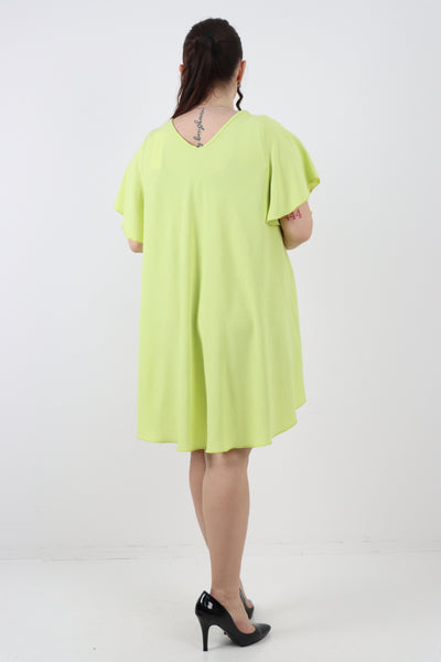 Italian Plain Short Sleeve Tunic Dress