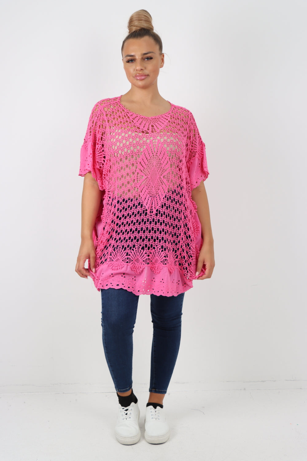 Italian Crochet Pattern Embroidery Finish Jumper Top