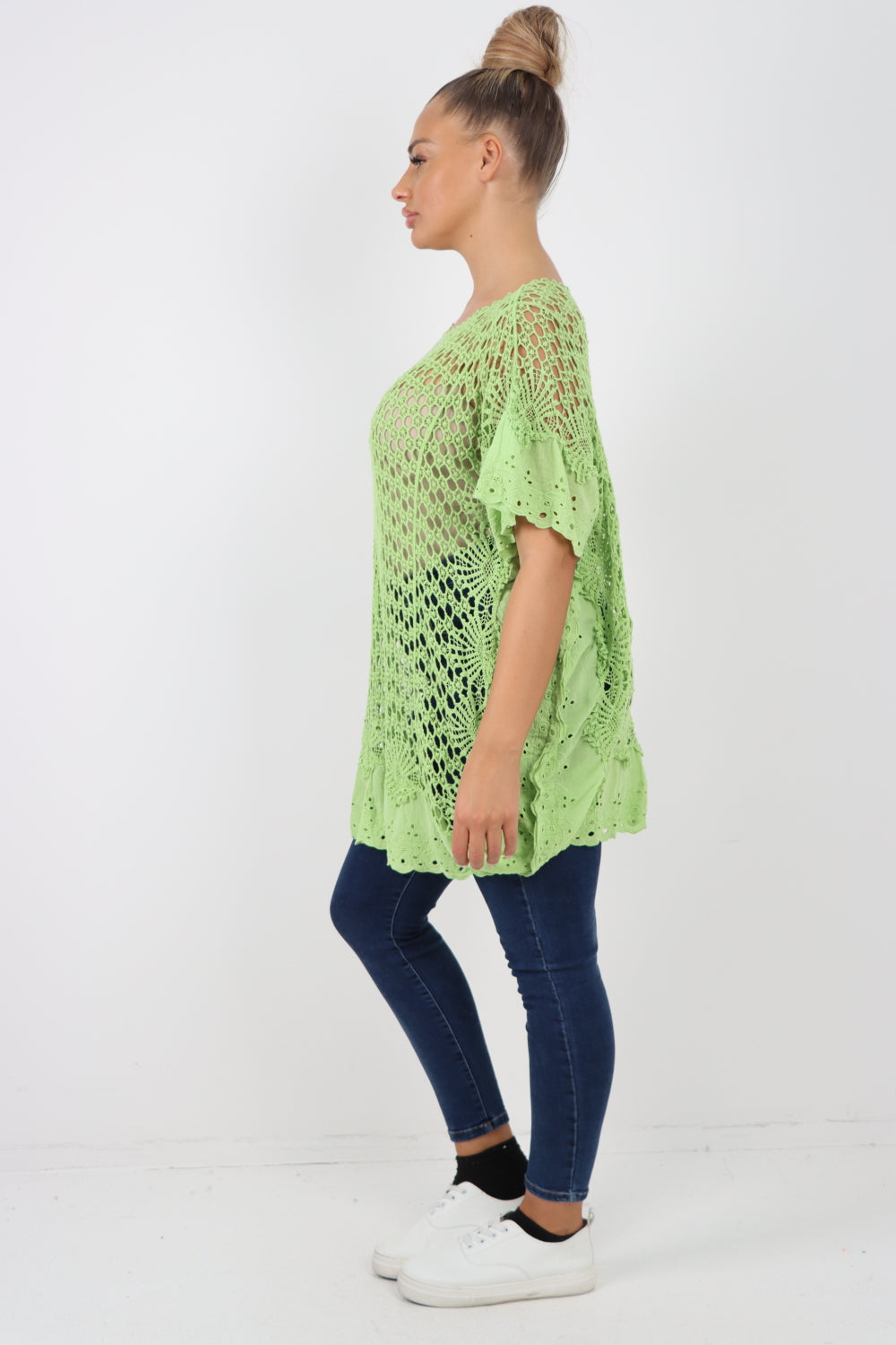 Italian Crochet Pattern Embroidery Finish Jumper Top