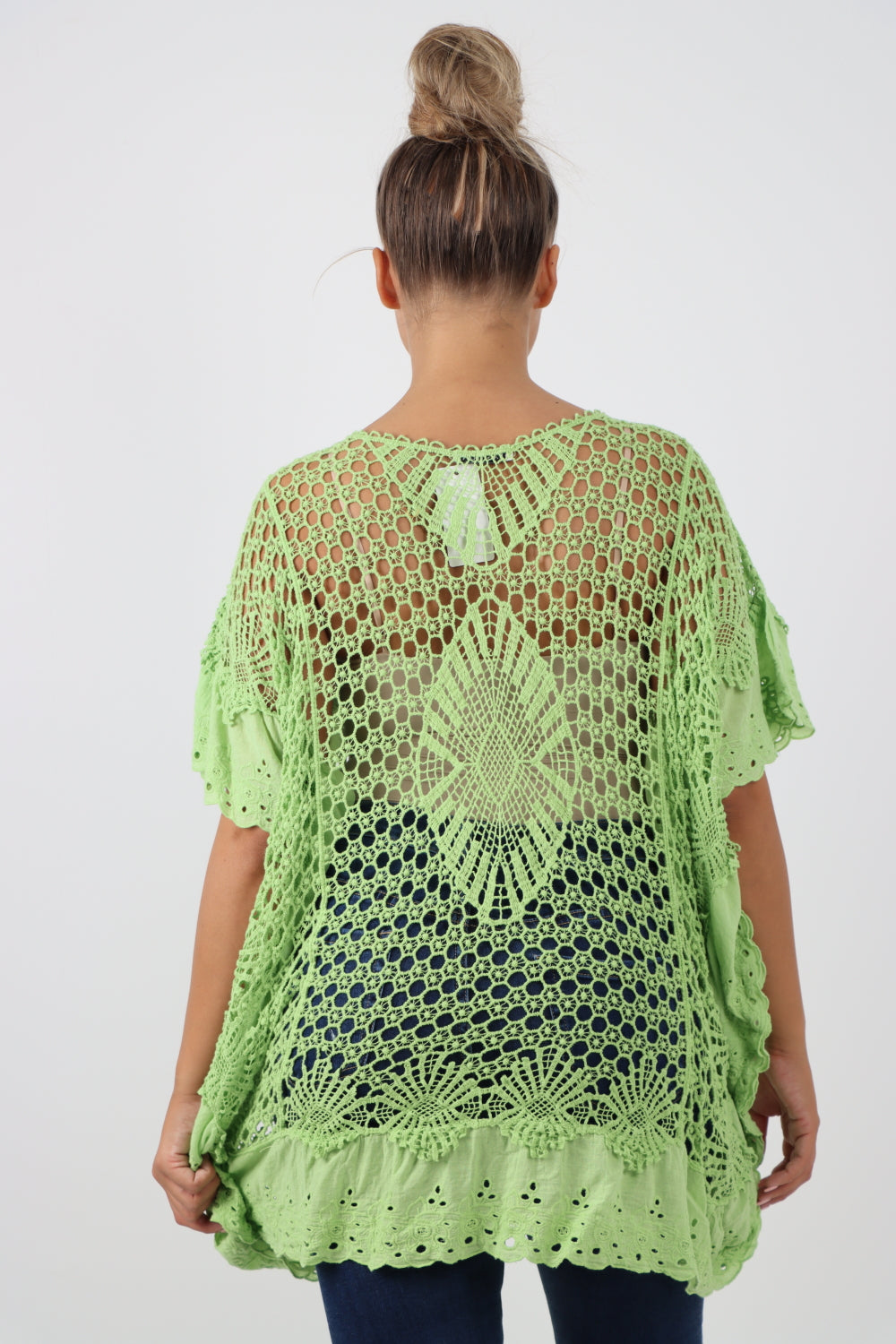 Italian Crochet Pattern Embroidery Finish Jumper Top