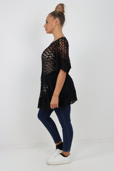 Italian Crochet Pattern Embroidery Finish Jumper Top