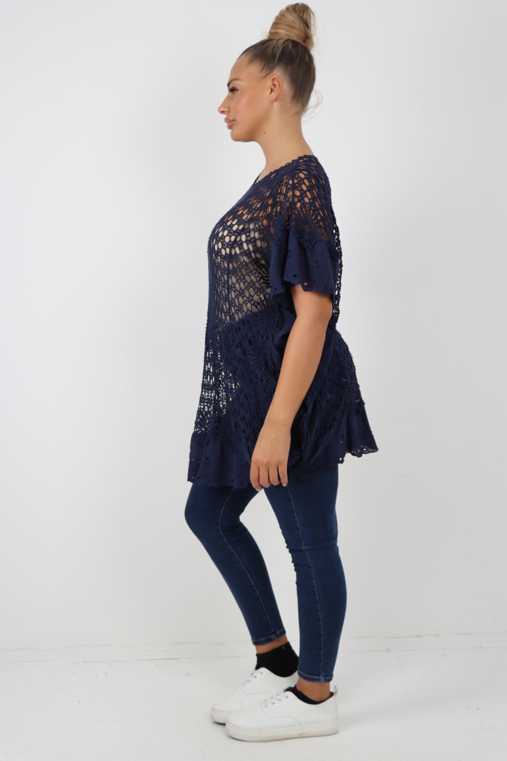 Italian Crochet Pattern Embroidery Finish Jumper Top