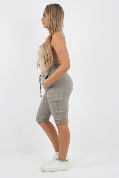 Italian Cargo Pockets Drawstring Magic Shorts