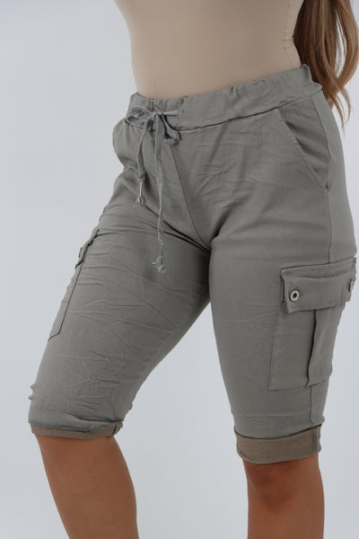 Italian Cargo Pockets Drawstring Magic Shorts