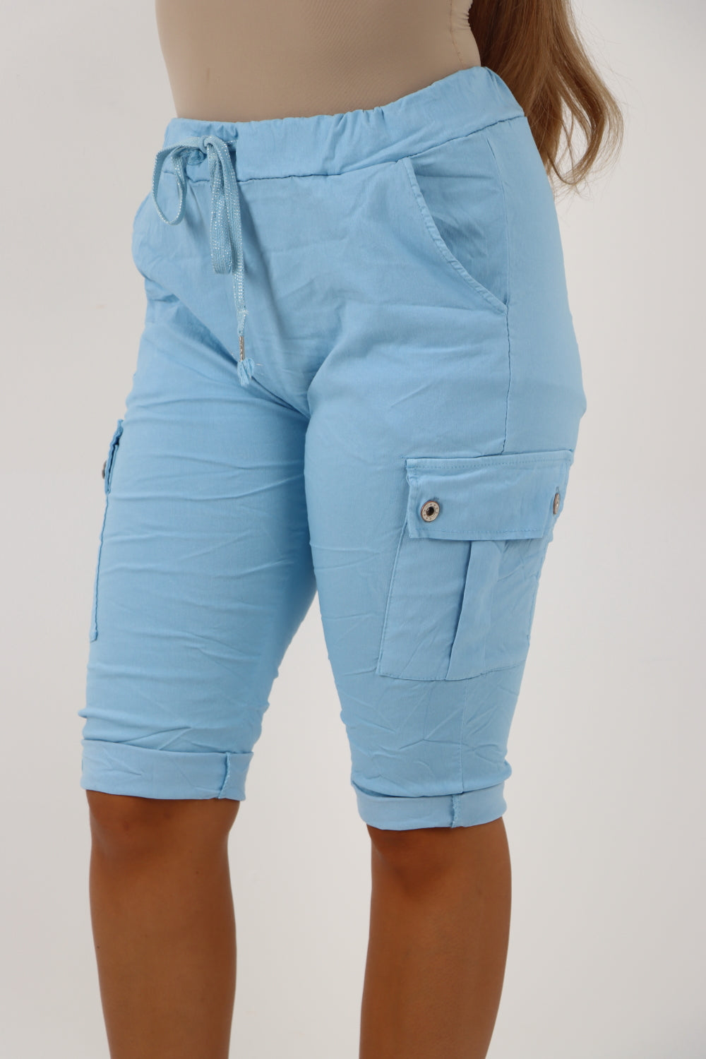 Italian Cargo Pockets Drawstring Magic Shorts