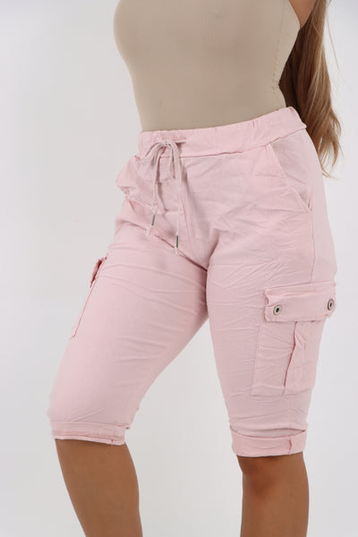 Italian Cargo Pockets Drawstring Magic Shorts