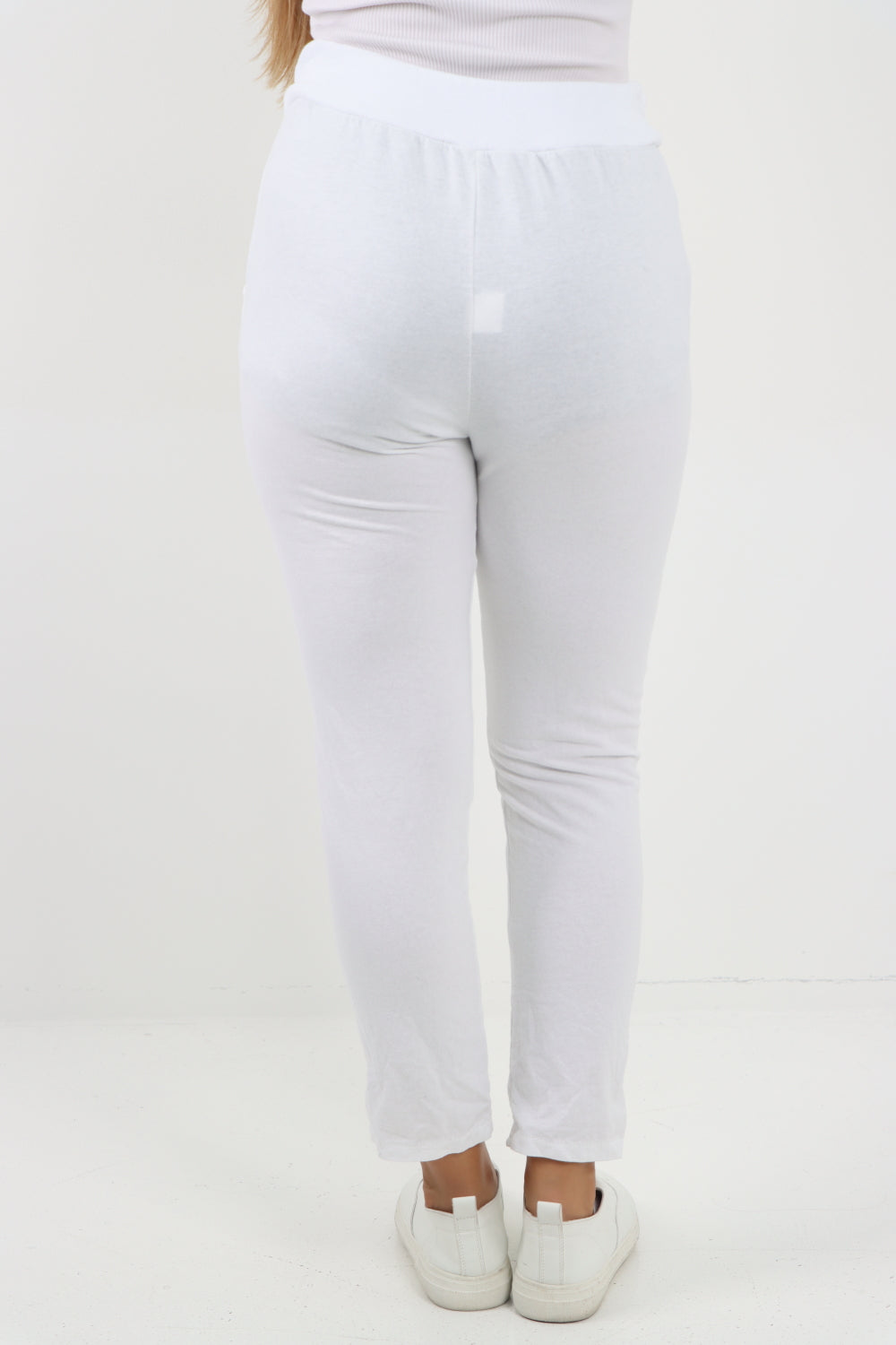 Italian Plain Basic Drawstring Magic Joggers