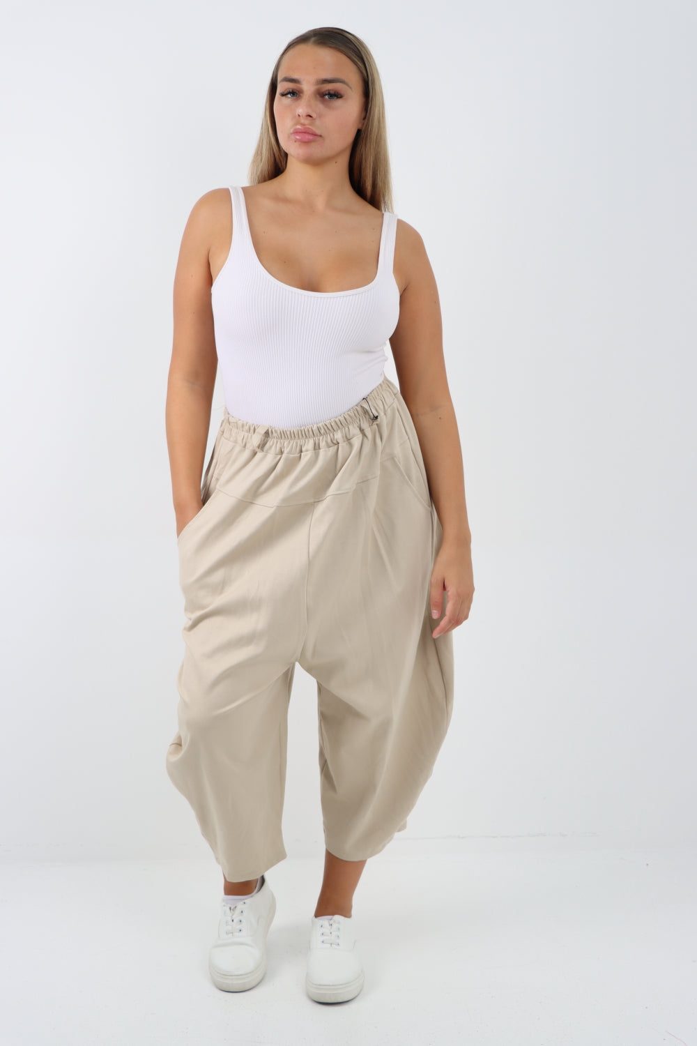 Italian Wide Leg Baggy Harem Parachute Palazzo Pant