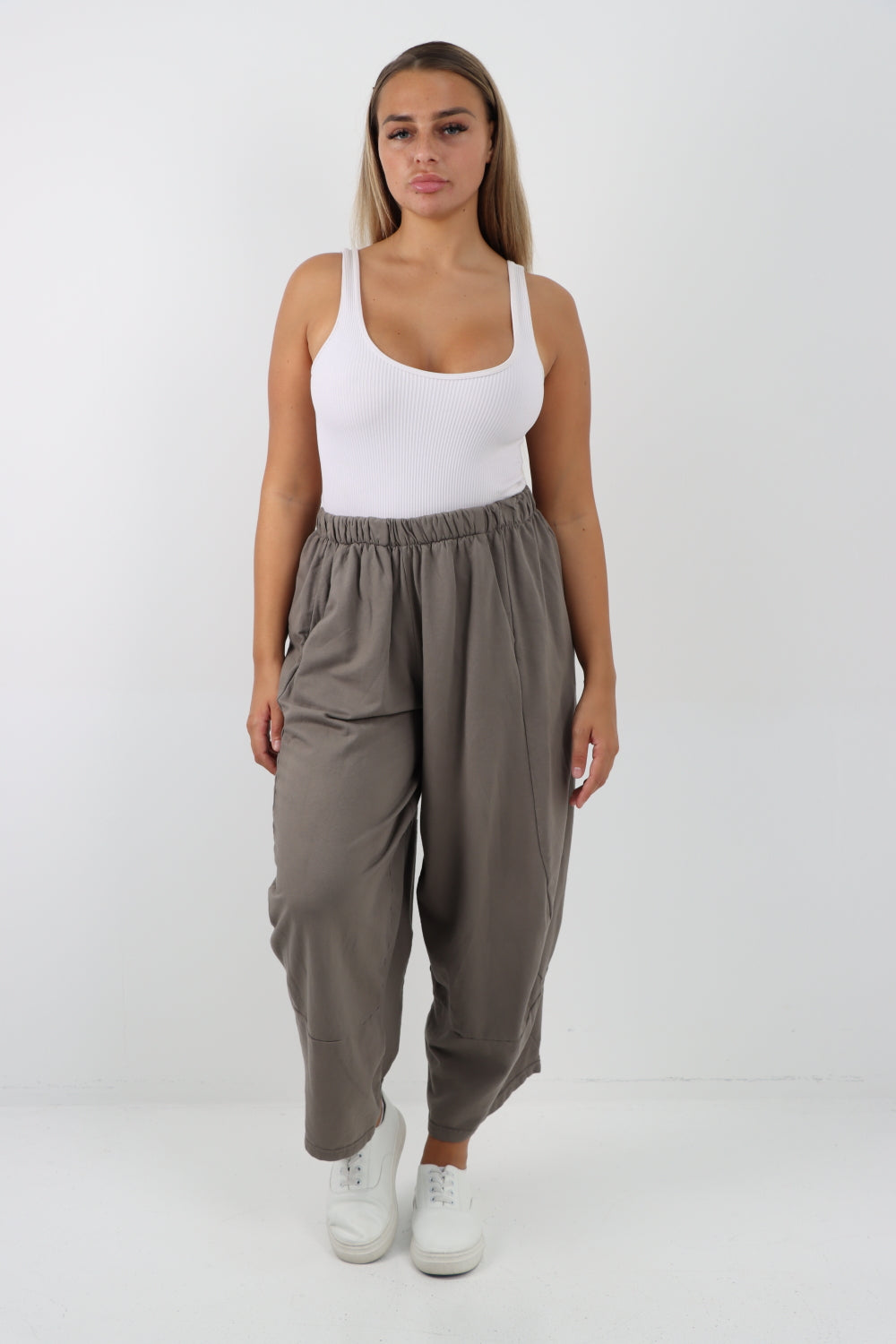 Italian Relaxed Fit Plain Harem Pant