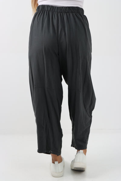 Italian Relaxed Fit Plain Harem Pant