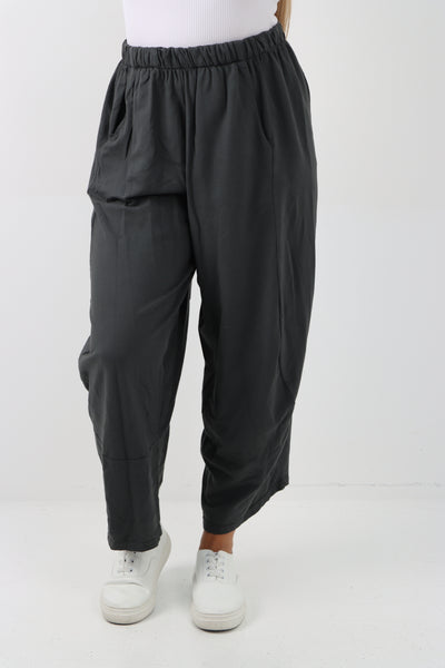 Italian Relaxed Fit Plain Harem Pant