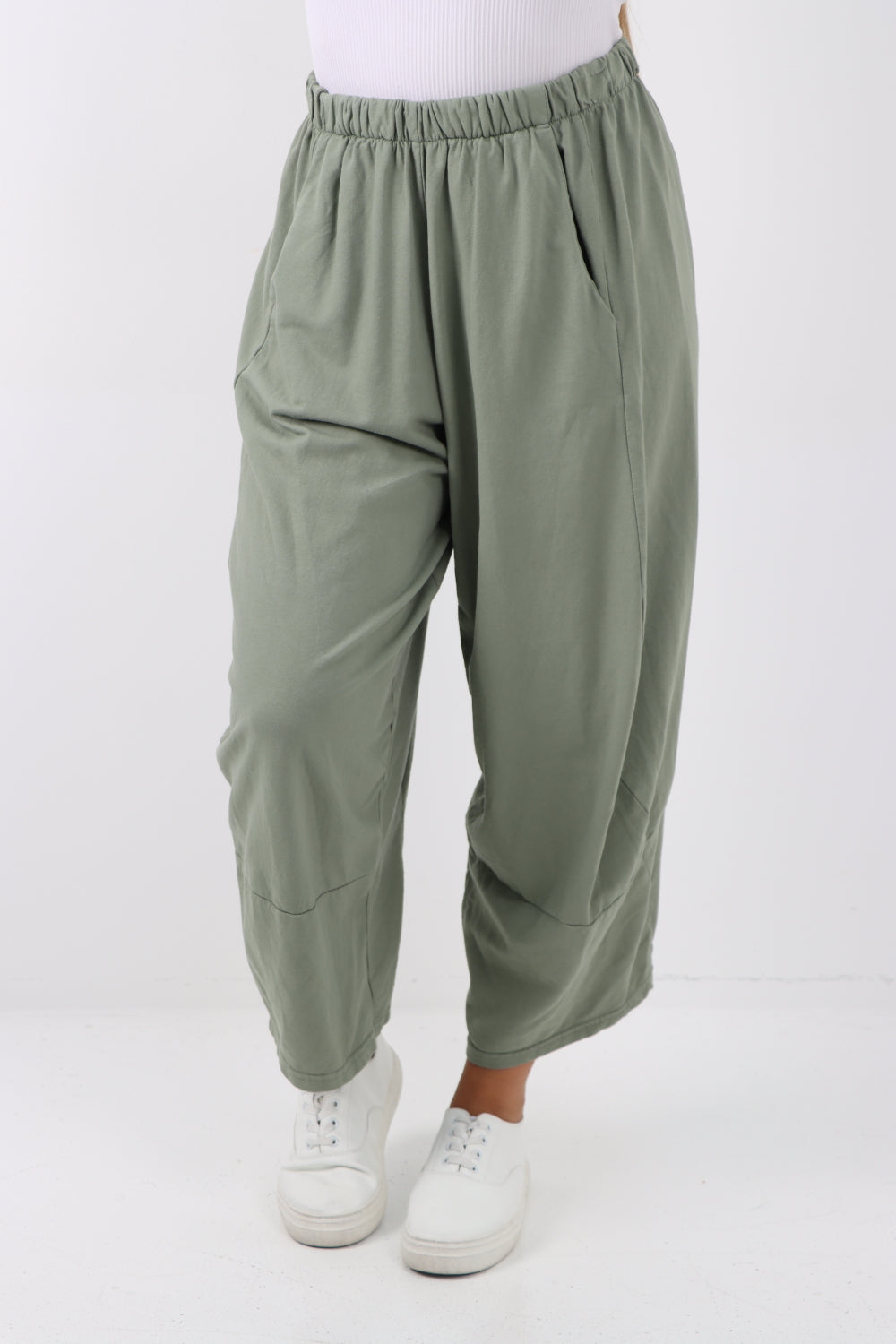 Italian Relaxed Fit Plain Harem Pant