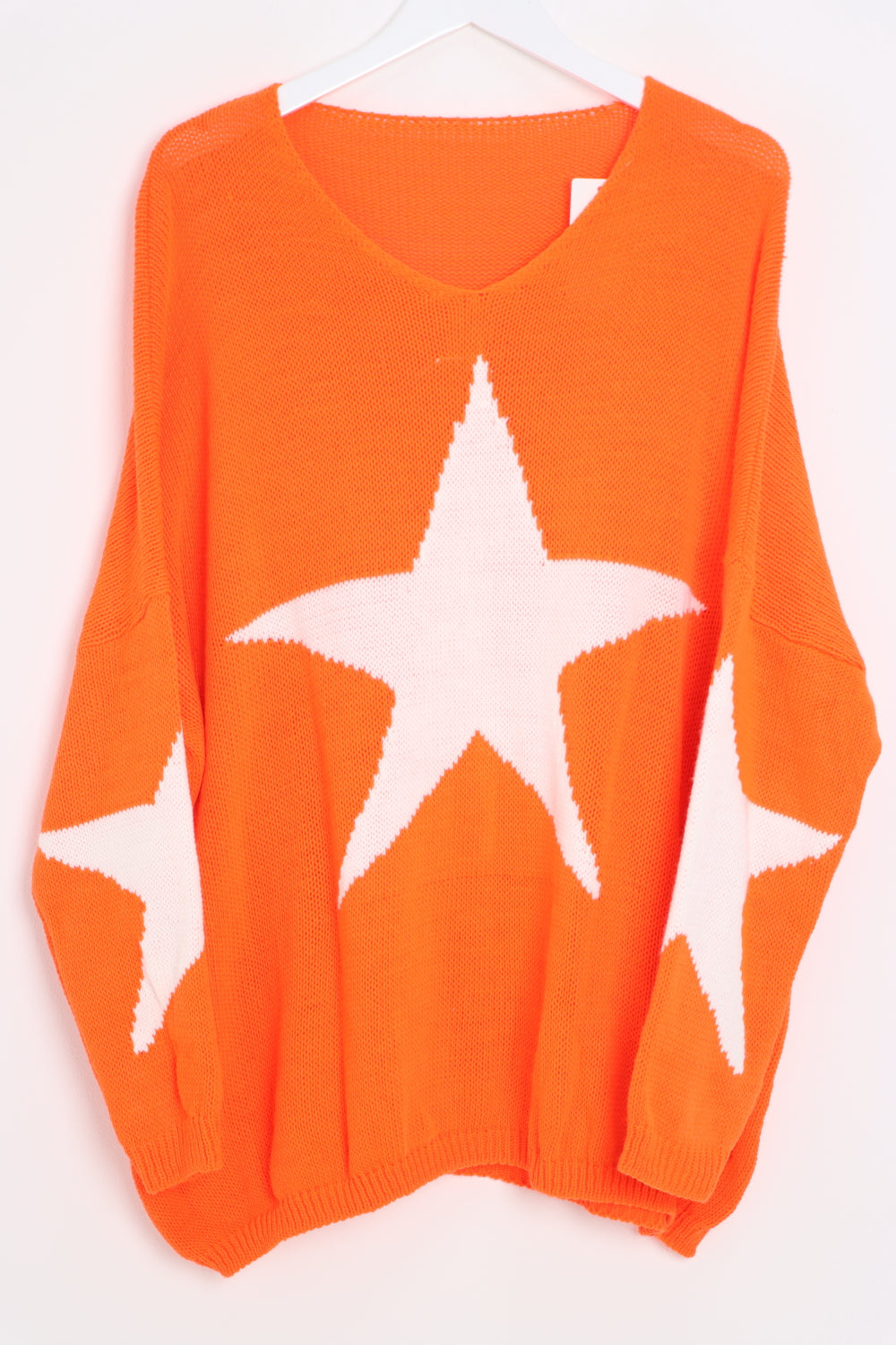 Oversized Star Print Knitted Jumper Top