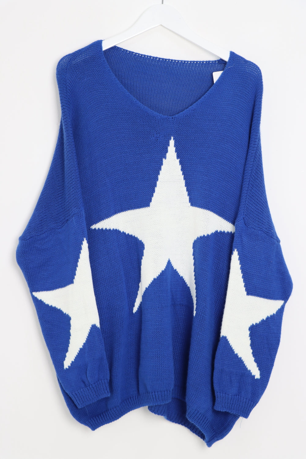 Oversized Star Print Knitted Jumper Top