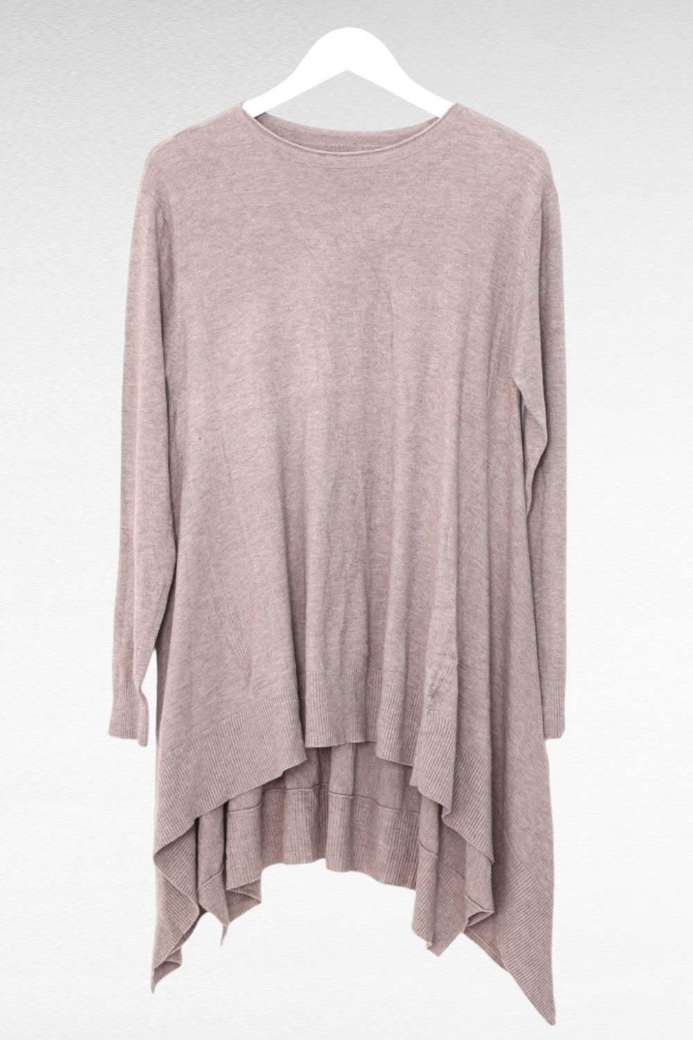 Italian Soft Knit Dip Hem Longsleeve Jumper Top