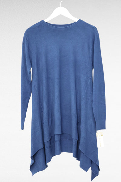 Italian Soft Knit Dip Hem Longsleeve Jumper Top