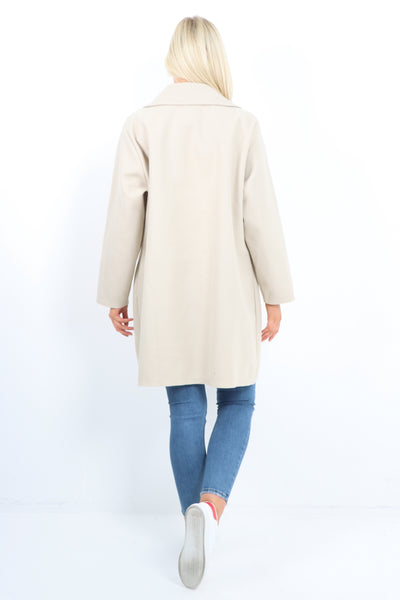 Italian Two Button Front Pockets Longsleeve Coat