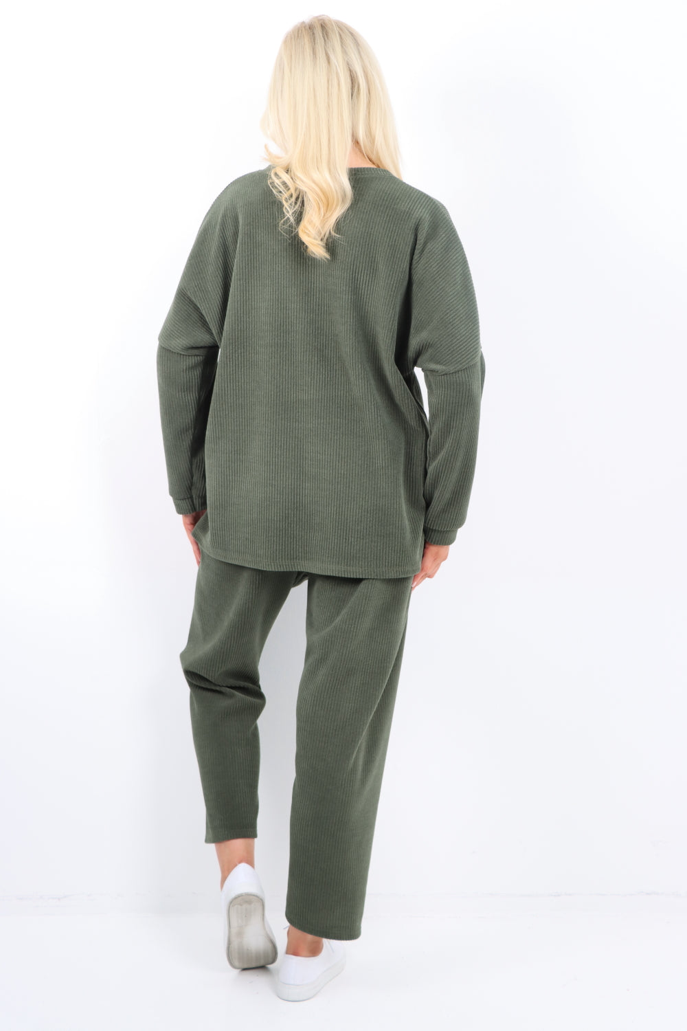 Italian Corduroy Loungewear Plain Longsleeve Co-Ord Set