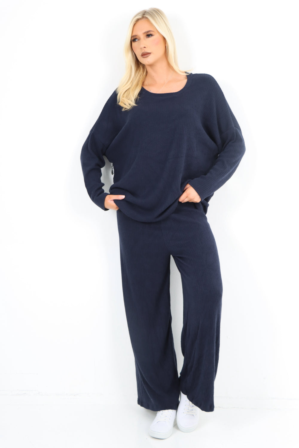 Italian Ribbed Soft Knit Top and Trouser Longsleeve Co - OrdSet