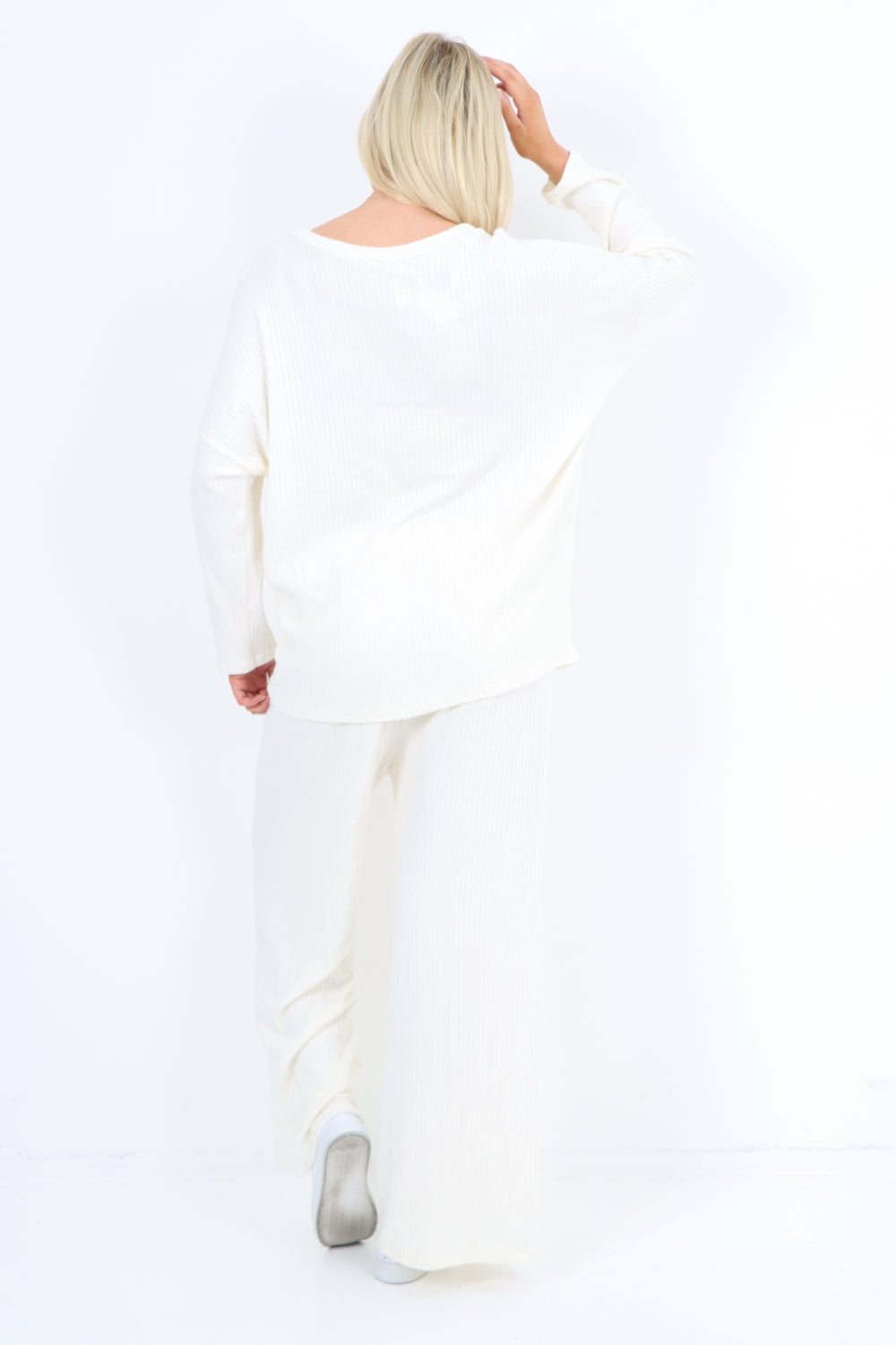 Italian Ribbed Soft Knit Top and Trouser Longsleeve Co - OrdSet