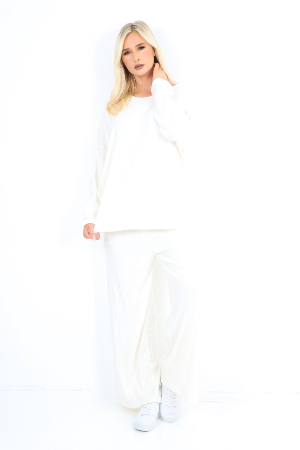 Italian Ribbed Soft Knit Top and Trouser Longsleeve Co - OrdSet