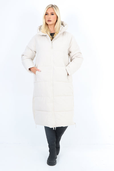 Italian Padded Hooded jacket Long length