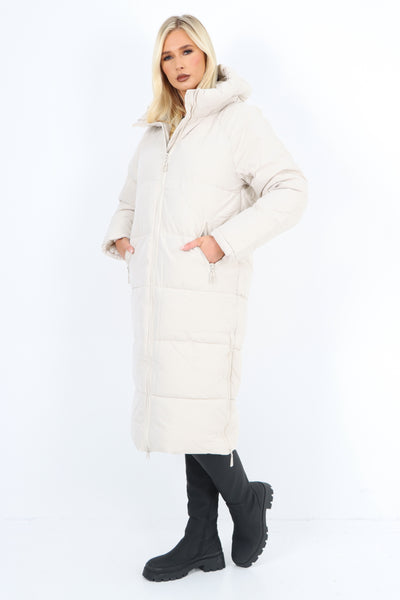 Italian Padded Hooded jacket Long length